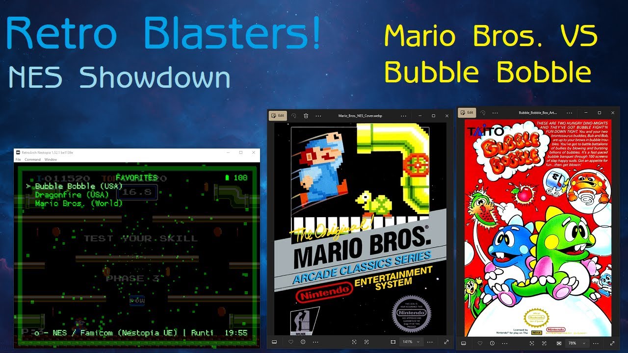 Ретро-бластеры! (NES Showdown - Mario Bros. VS Bubble Bobble)