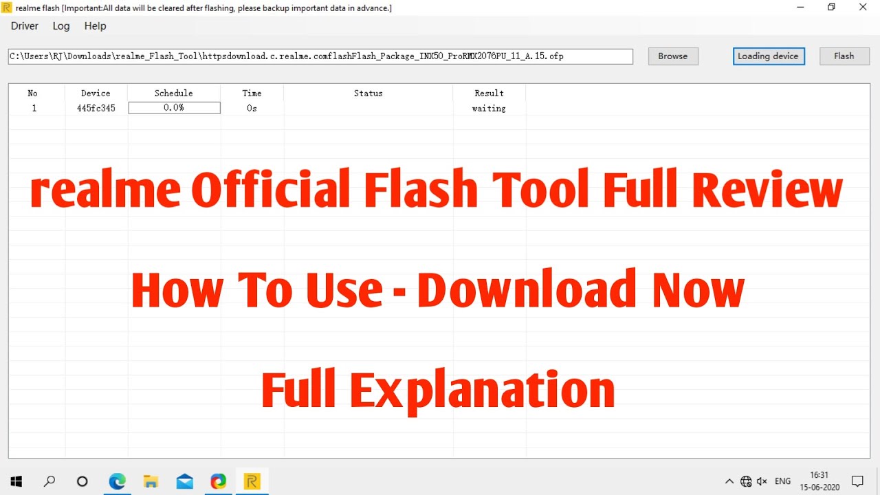 Realme Official Flash Tool Update - Full Explanation - How To Use - Download Link & More 😃 ~ RJ 😁🔥