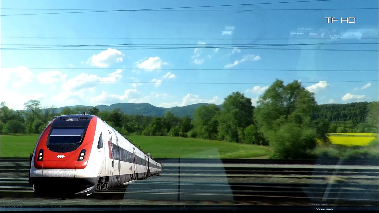 Zug Mitfahrt Geneve - Zürich , Thunstetten-Olten , Train ride, Viagem de trem