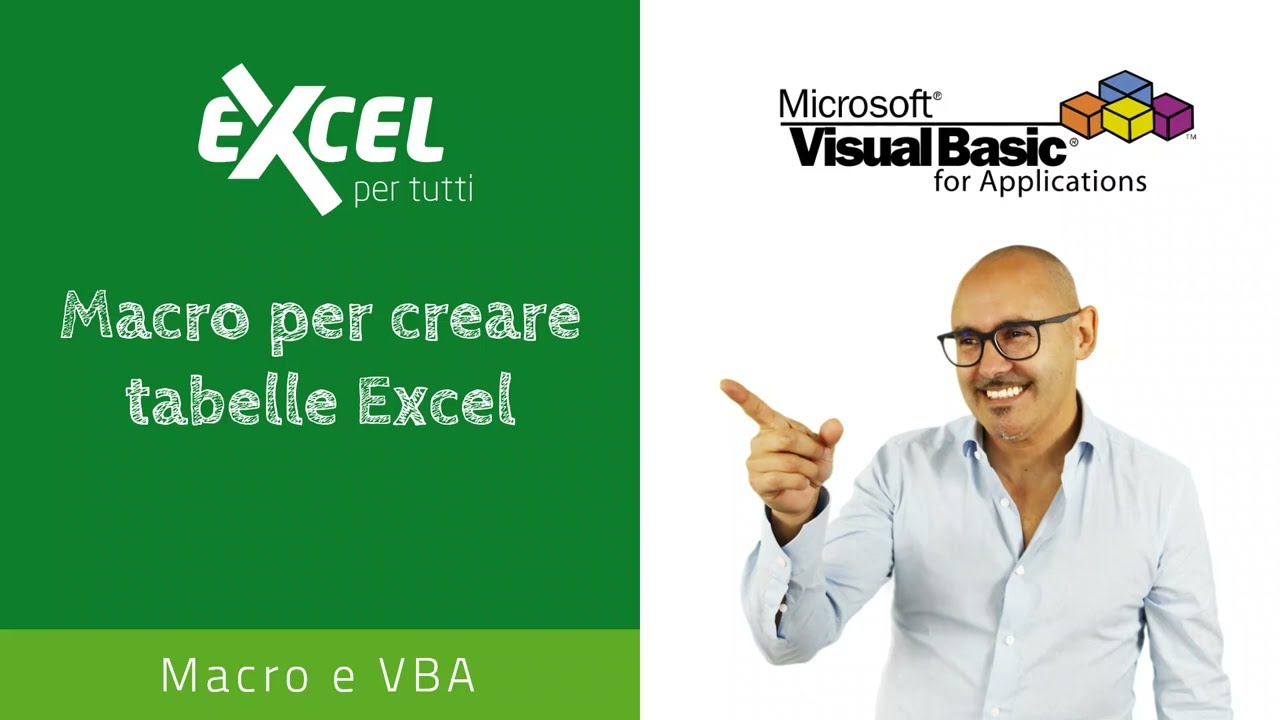 Macro per creare tabelle Excel