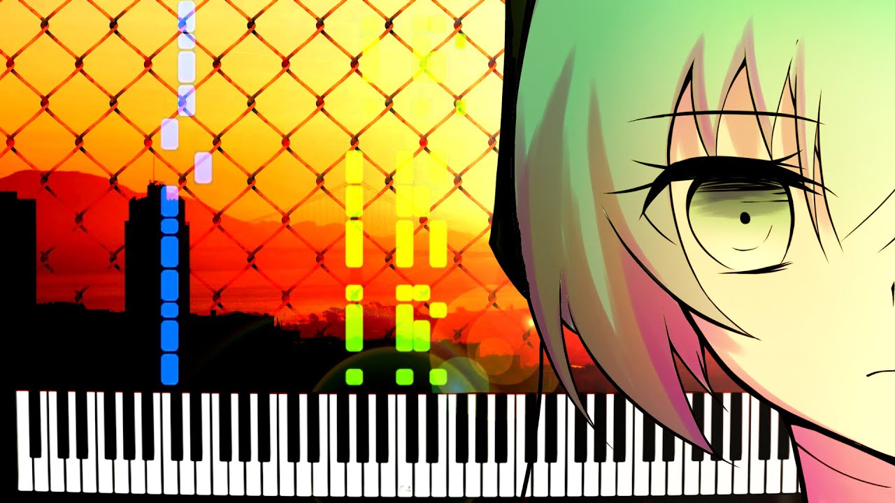 ReAct - Hatsune Miku, Kagamine Len, Kagamine Rin (synthesia) piano tutorial