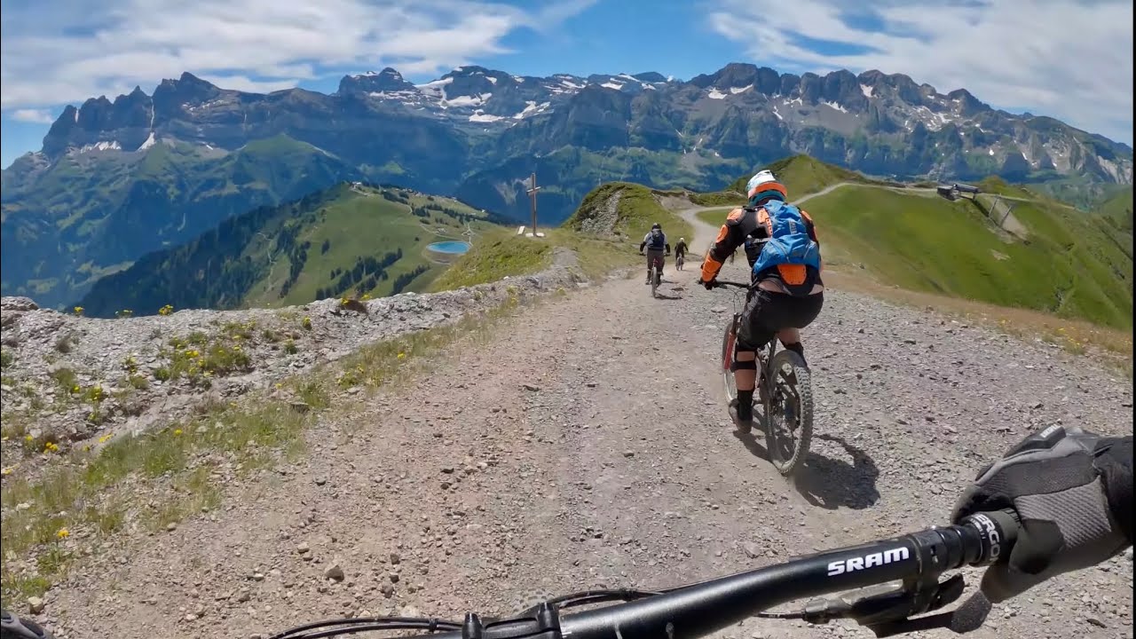 MOUNTAIN BIKING IN MORZINE, PART 4, Riding into Switzerland, Avoriaz red trails & some off piste