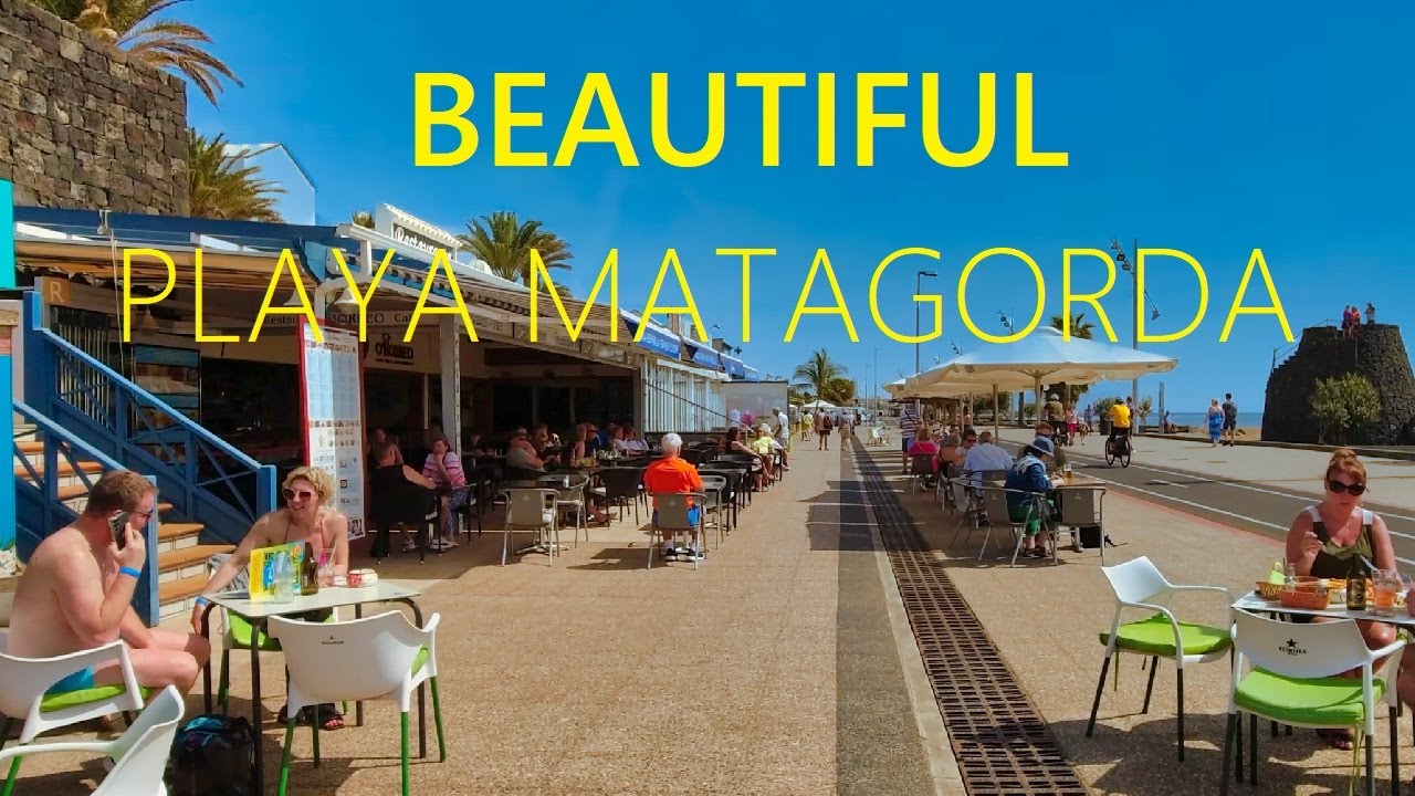 Playa Matagorda LANZAROTE Spain 🇪🇸 🔴 NEW Beautiful Walking Tour in Puerto del Carmen [4K UHD]