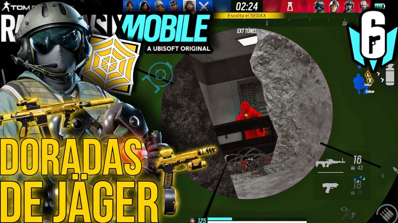 JUGANDO con las DORADAS de Jäger y SE VEN GENIAL!! 😨😲 Rainbow Six Mobile R6M 