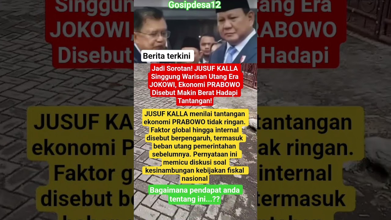 Jadi Sorotan! JUSUF KALLA Singgung Warisan#prabowo #beritaterkini #viralvideo