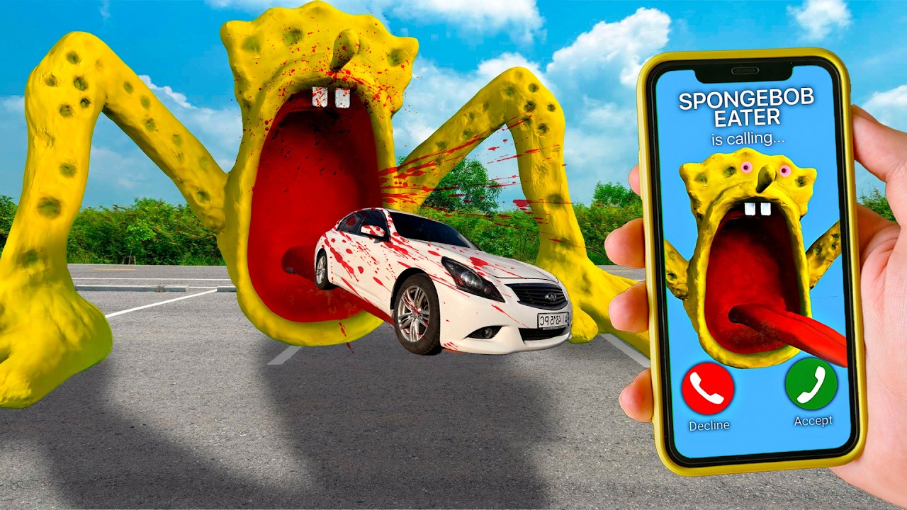 SPONGE EATER NEXTBOT hunting for NIKPIG car