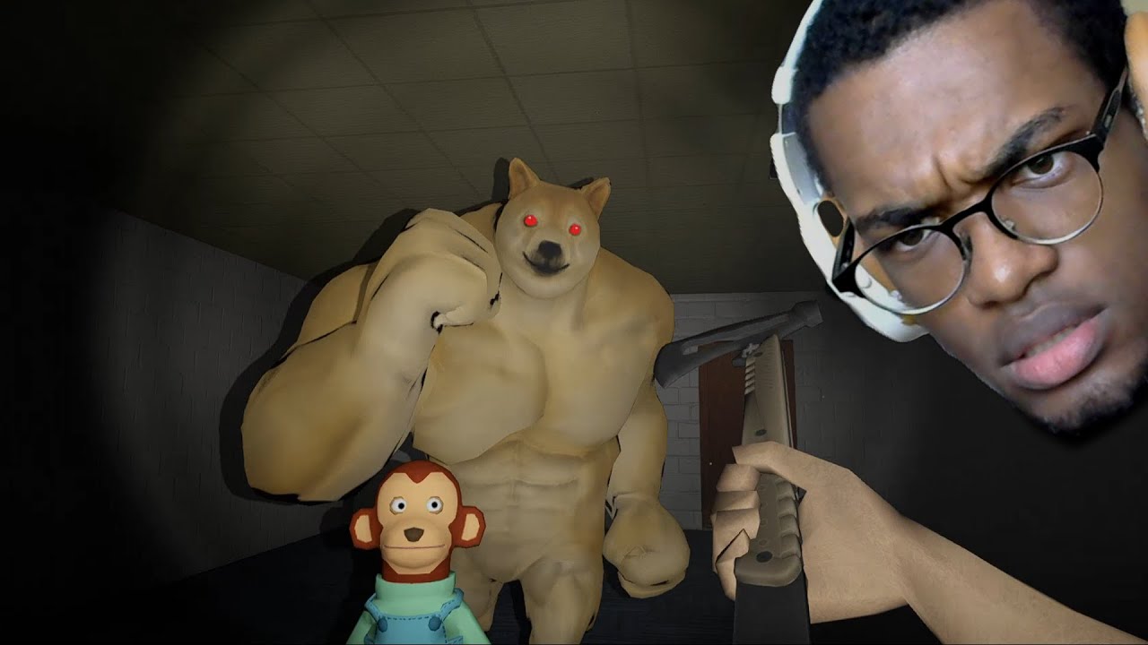Gaze Upon Me: Backrooms Buff Doge Horror