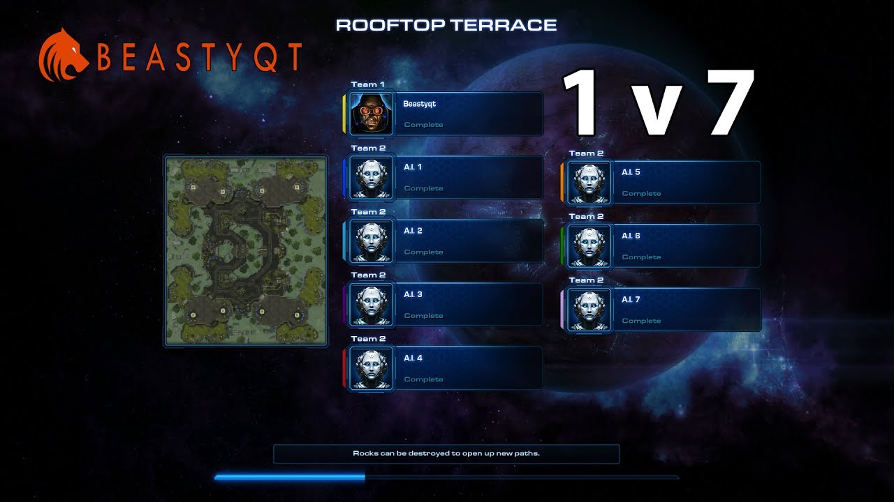 StarCraft 2: Terran 1v7 Zerg ELITE AI !!!