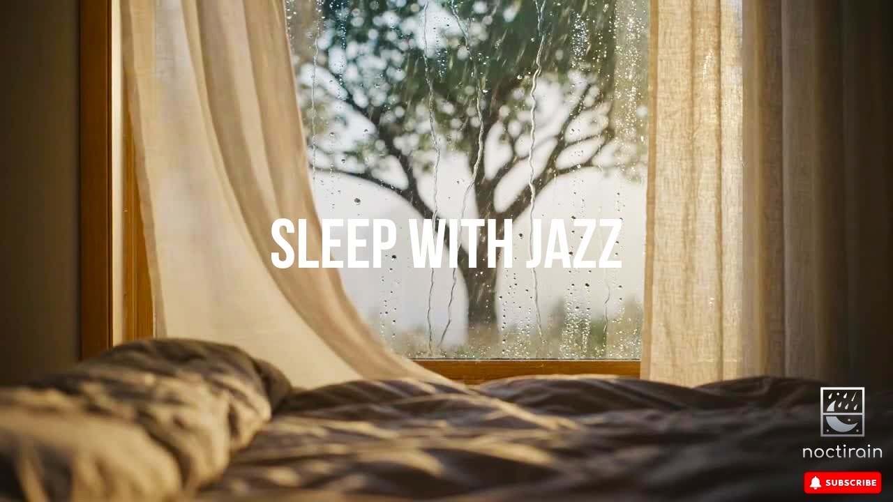 Fall Asleep Fast 😴 Heavy Rain, Strong Wind & Soft Jazz Piano Ambience | Relaxing Jazz Piano