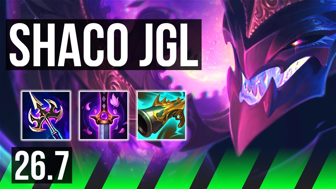 SHACO vs KHA'ZIX (JGL) | Good KDA: 21/1/8, 41K damage | EUW Master | 26.7