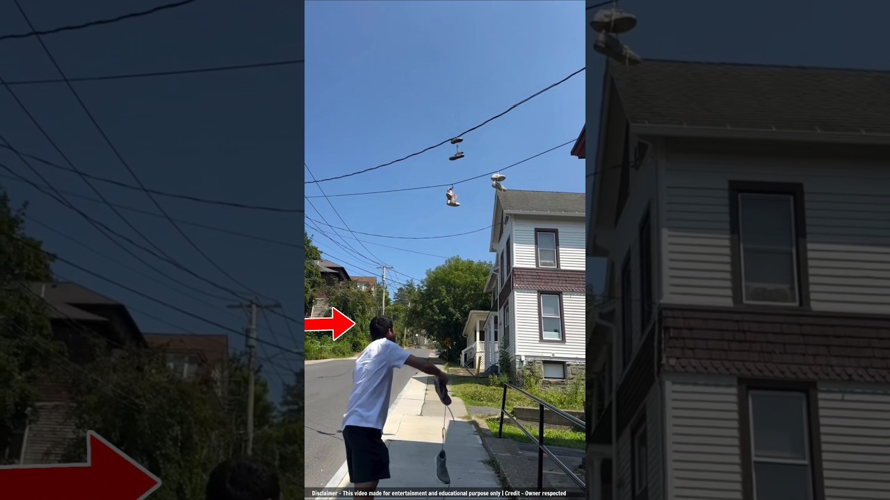 Shoes on Wires? secret revealed #shorts