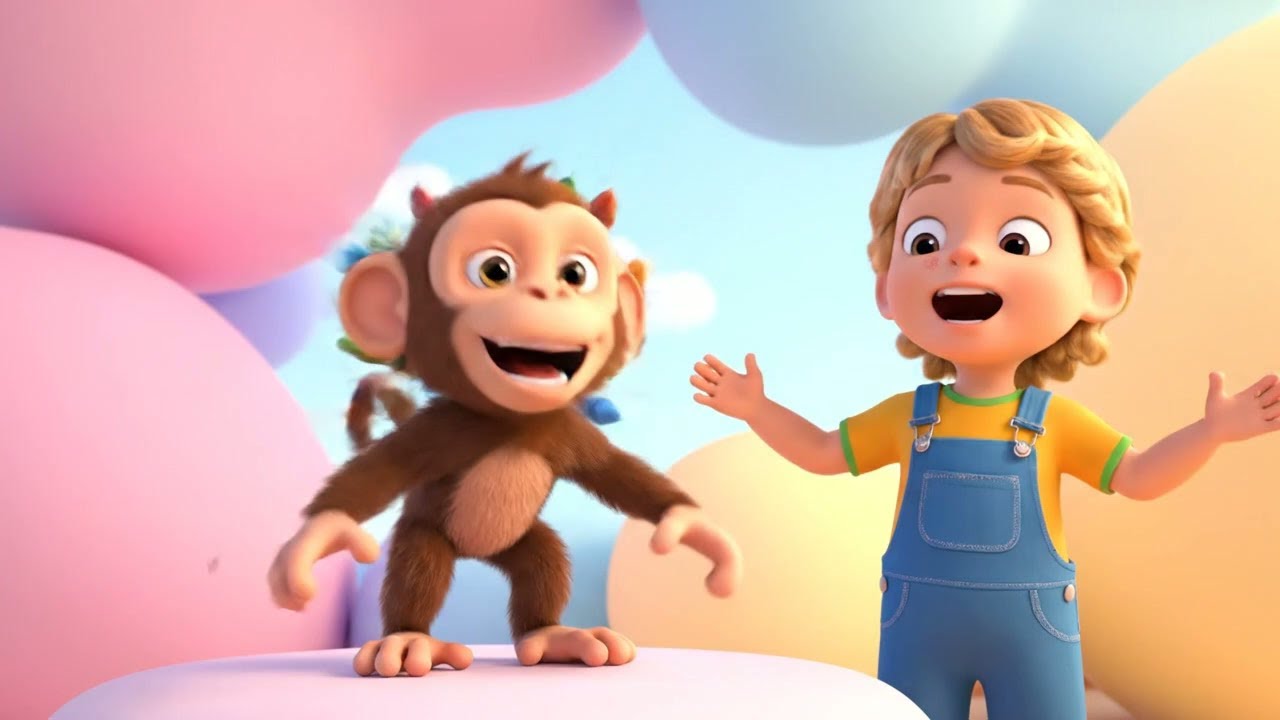 Naughty Baby Monkey Mixed All the Crayons | Nursery Rhymes for Kids & Baby Songs
