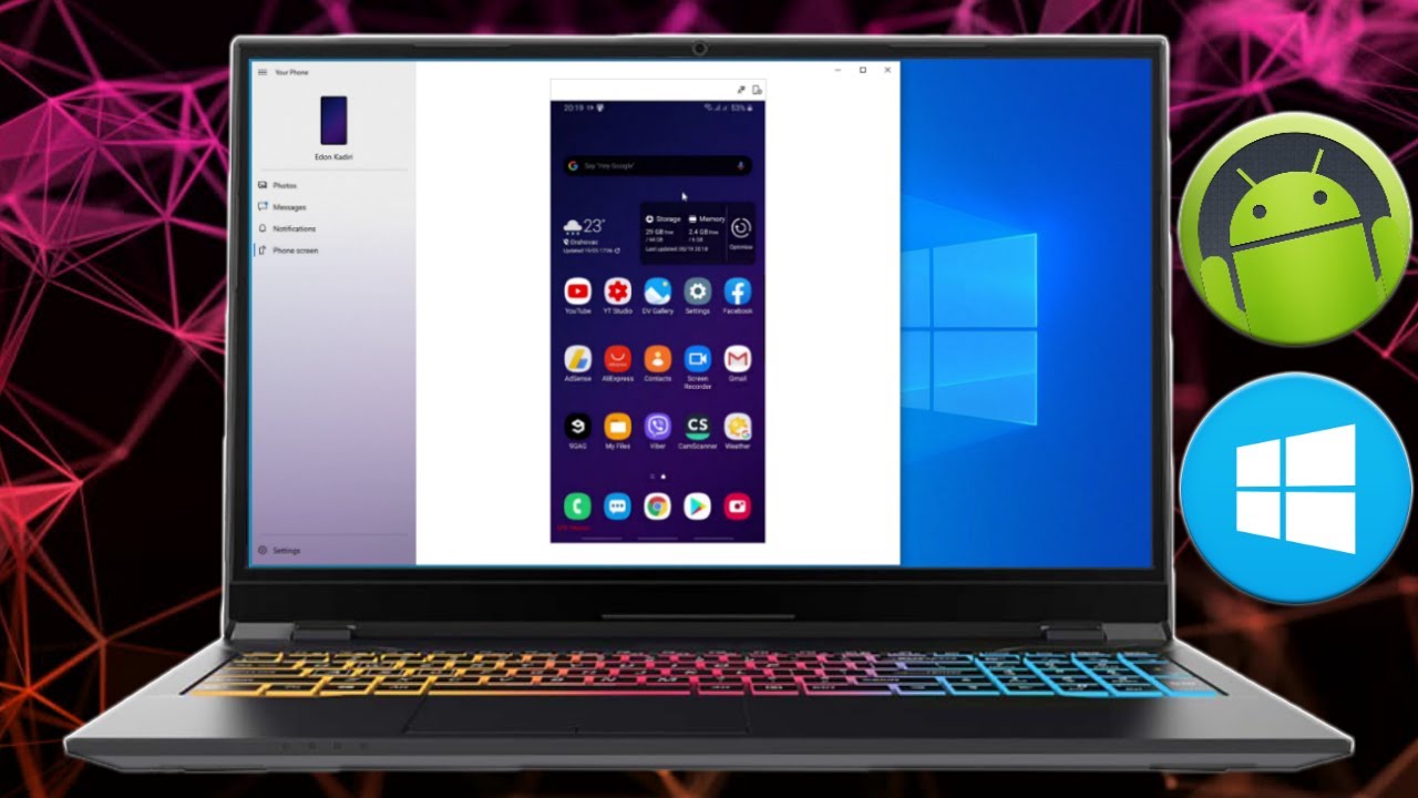 Your Phone Companion for Samsung Android and Windows 10 PC Installation and Preview 2020