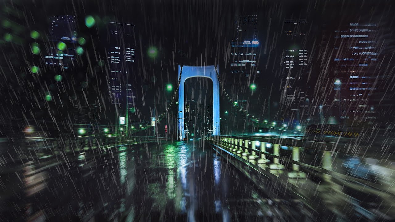 ☔️Driving on the Tokyo Bay Expressway in the rain😴for #Sleep #Work #Study
