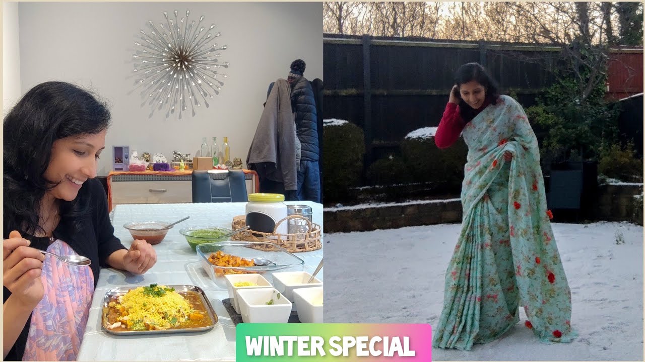 Create a Designer wear saree | Air fried Aloo Chaat to Winter Pak Choi soup to Breakfast ideas