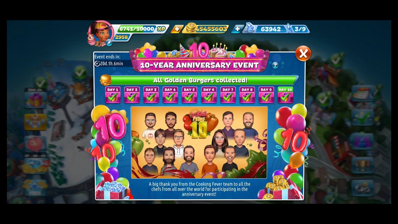 Cooking Fever - 10-YEAR ANNIVERSARY EVENT - DAY 10
