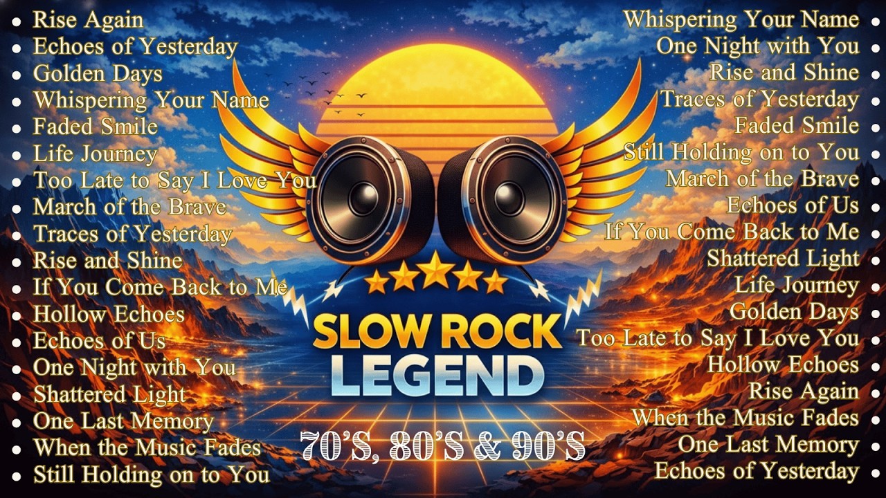 Scorpions, Aerosmith, BonJovi, Led Zeppelin, The Eagles🤘Greatest Hits Slow Rock Ballads 70s 80s 90s.