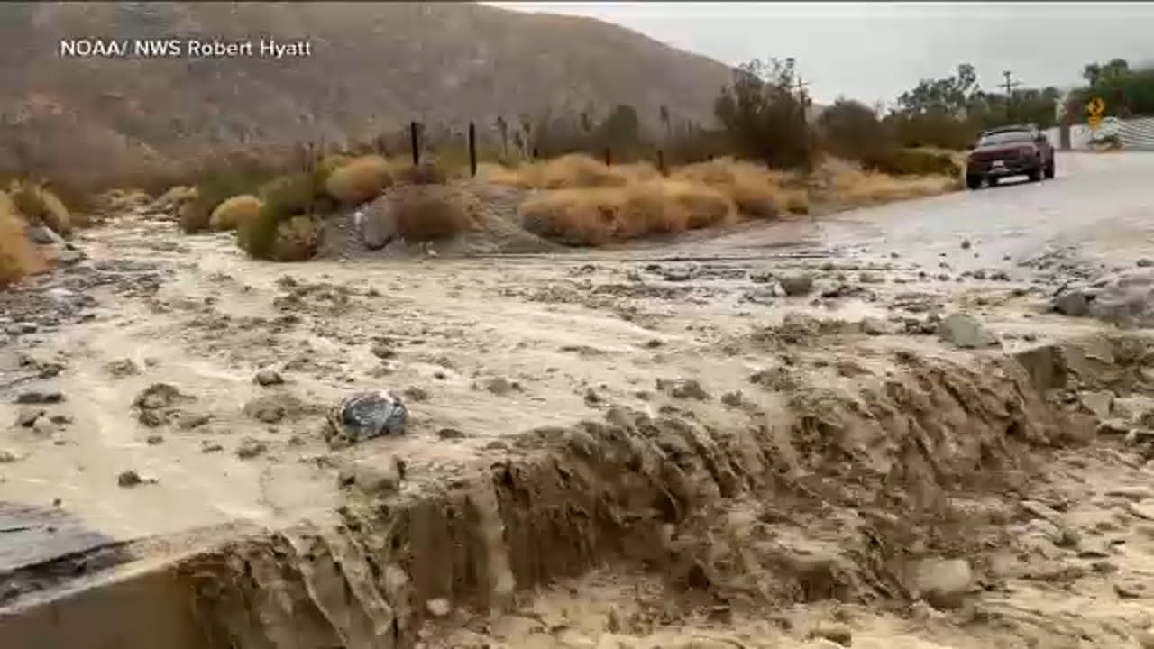 Tropical Storm Hilary brings flash flooding to California