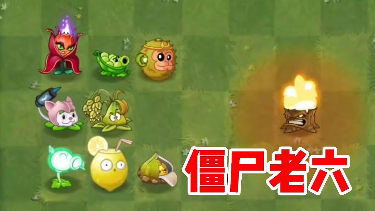 植物大战僵尸 100路障生吞16种植物 #植物大战僵尸，路障僵尸，挑战，惨败，击垮