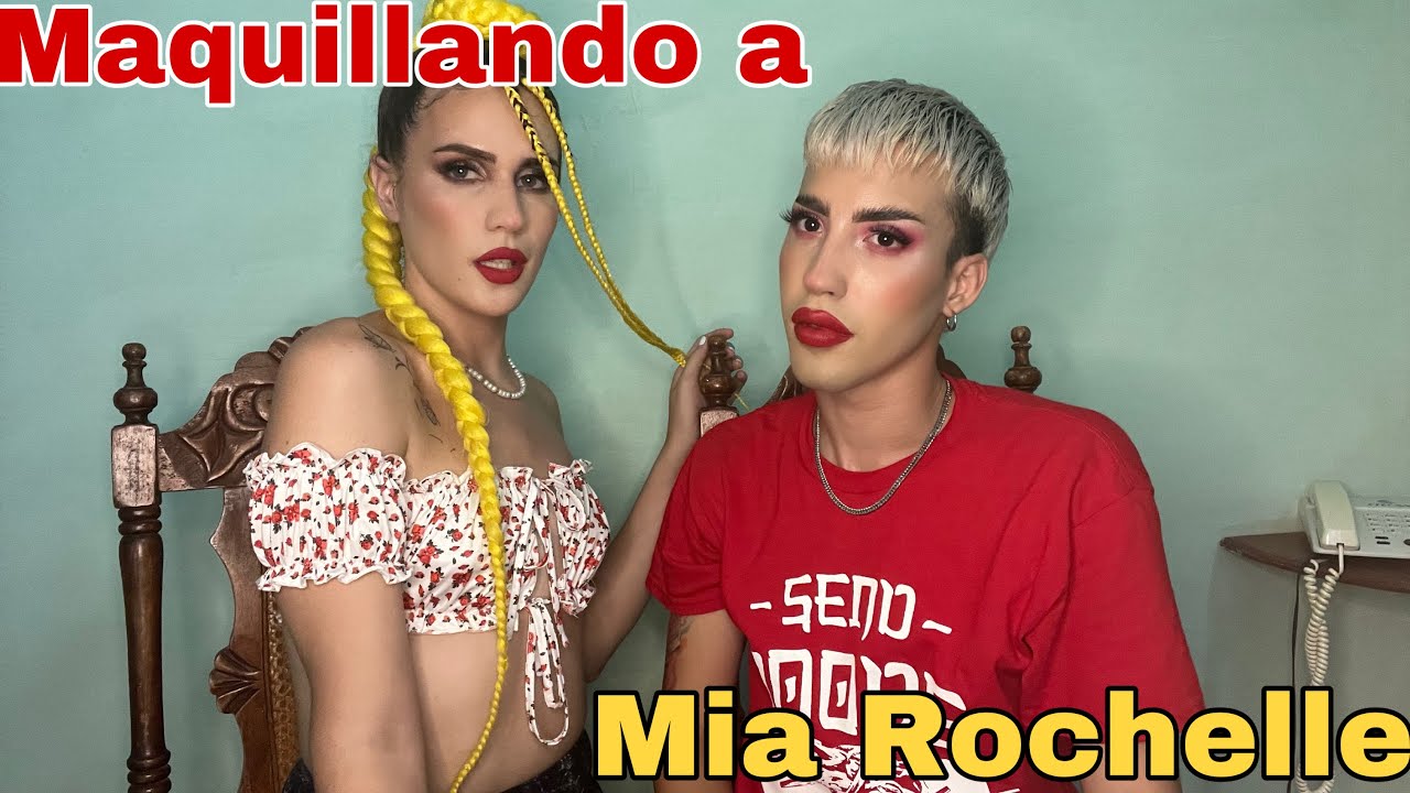 Maquillando a Mia Rochelle,nos cuenta  acerca de sus amoríos con famosos.