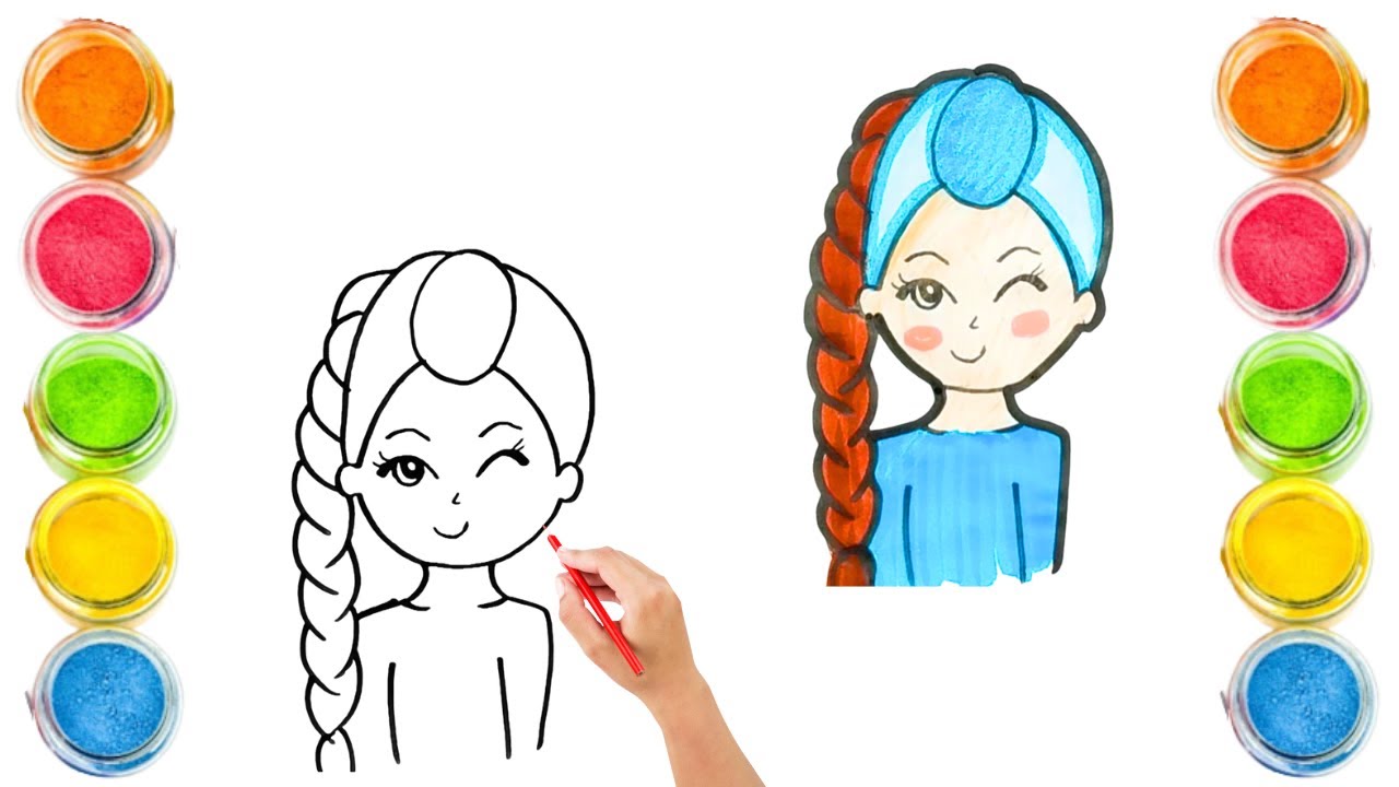 How To Draw cute Rumi Drawing, Painting & Coloring For Kids and Toddlers_ Child Art🌈🎨