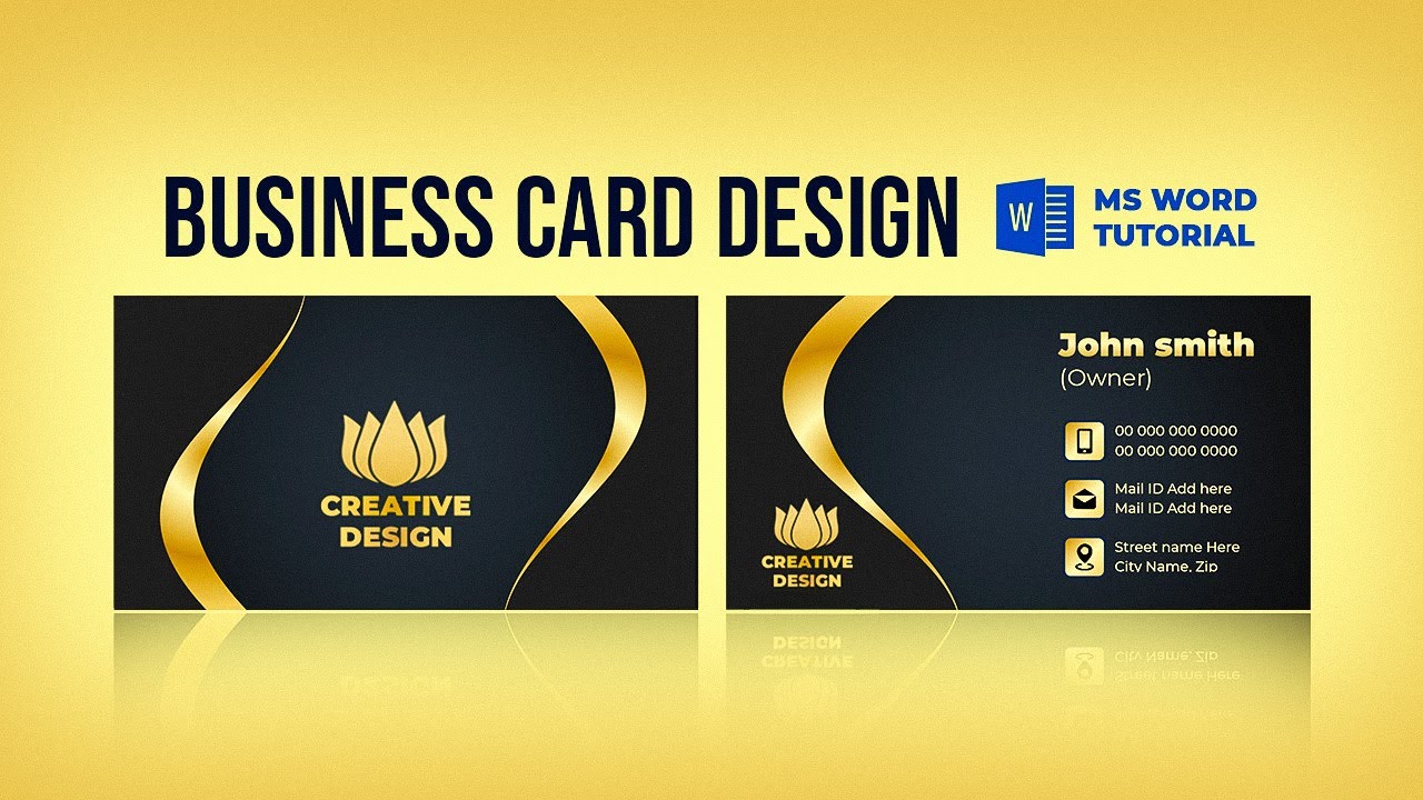 How to Make Business Card in MS Word | Visiting Card Design Tutorial in MS Word