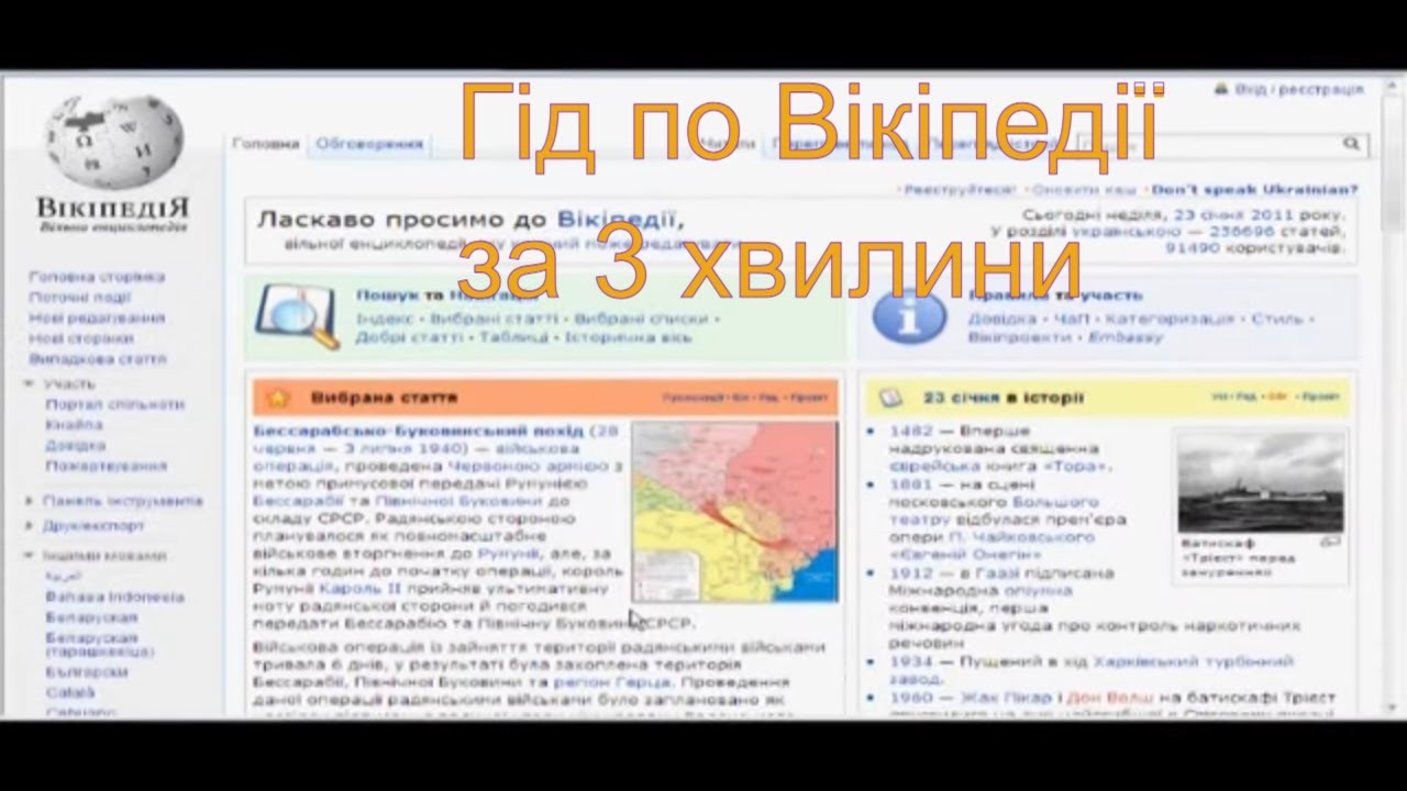 Вікіпедія - перші кроки