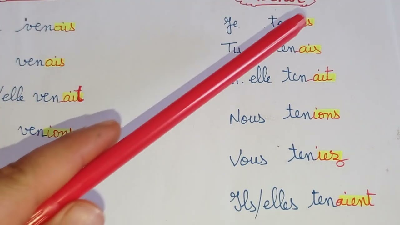 venir et tenir à l'imparfait بطريقة سهلة ومبسطة