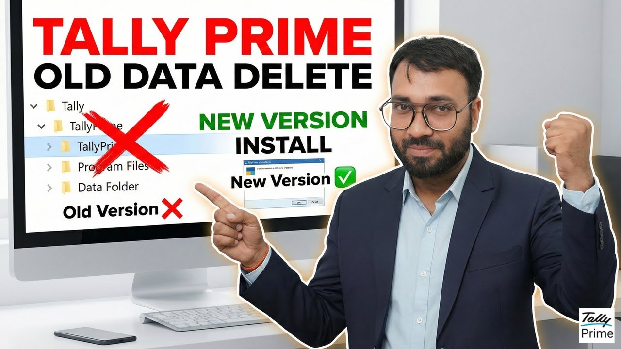 Tally Prime Old Version Data Delete Kaise Kare | New Version Clean Install (Step By Step)