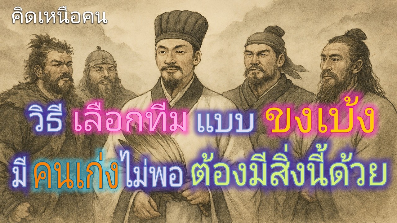 วิธีเลือกทีม แบบขงเบ้ง : มีคนเก่งไม่พอ ต้องมีสิ่งนี้ด้วย | ชนะยั่งยืน | คิดเหนือคน | คนเหนือคน