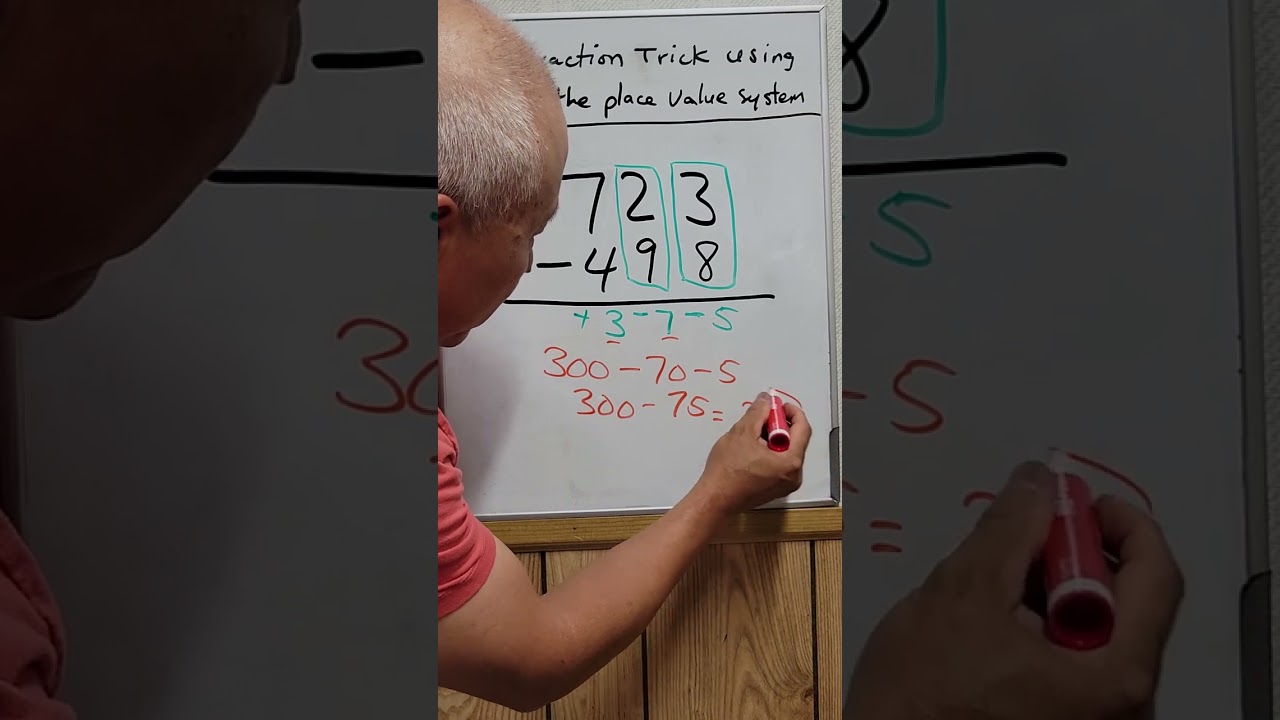 Subtraction Trick Using The Place Value System #math #mathematics #subtractiontricks