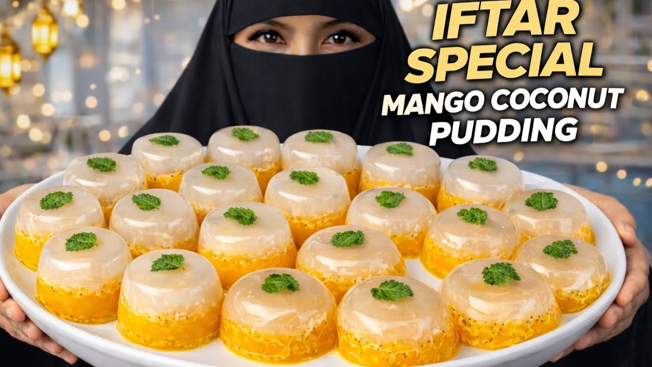 Iftar Special Coconut Mango Pudding | Creamy & Refreshing Dessert 🥭🥥