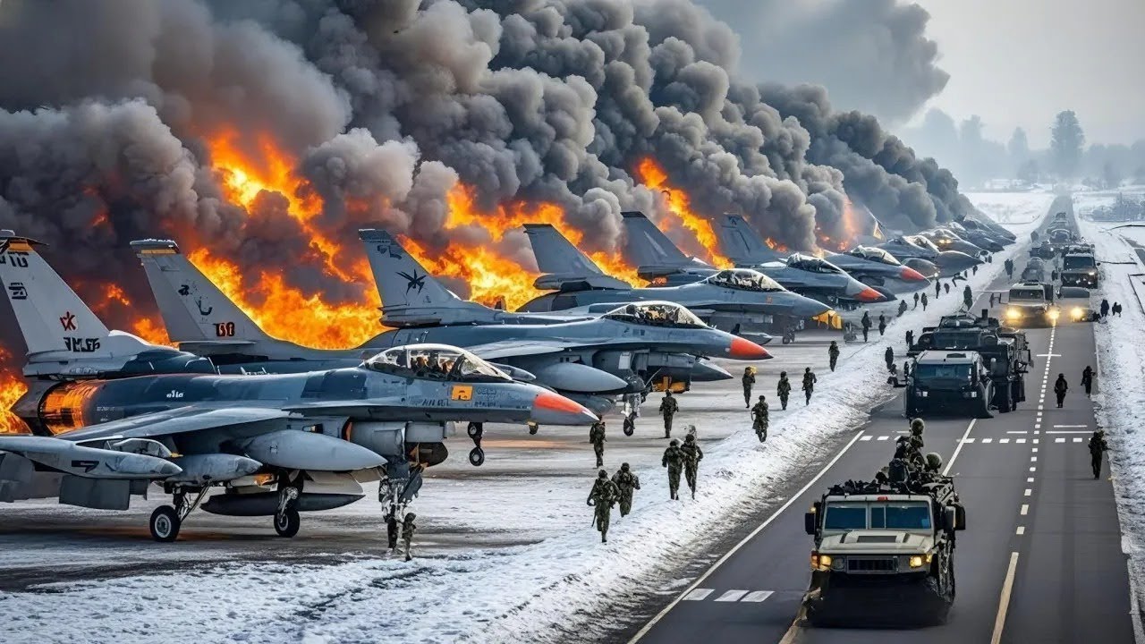 Только что прибыли! 600 американских истребителей были уничтожены российскими ракетами по прибытии н