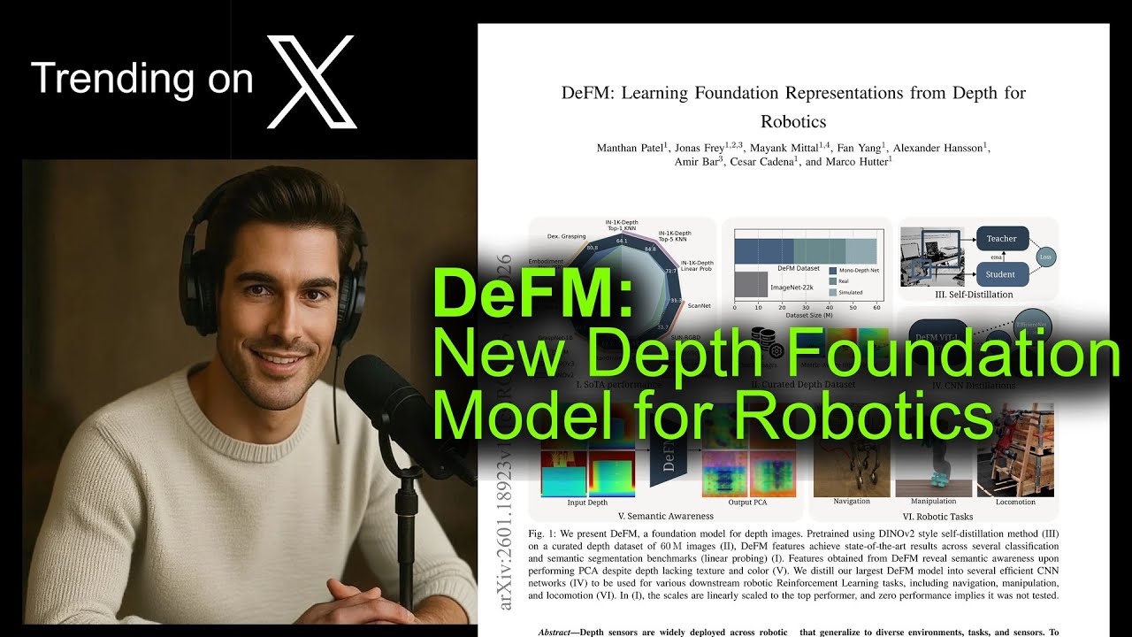 DeFM: New Depth Foundation Model for Robotics