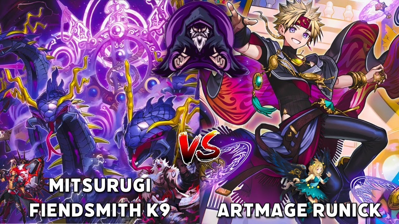 Mitsurugi Fiendsmith K9 vs Runick Artmage: R1 - Card Haven's Local Tournament Post Justice Hunters