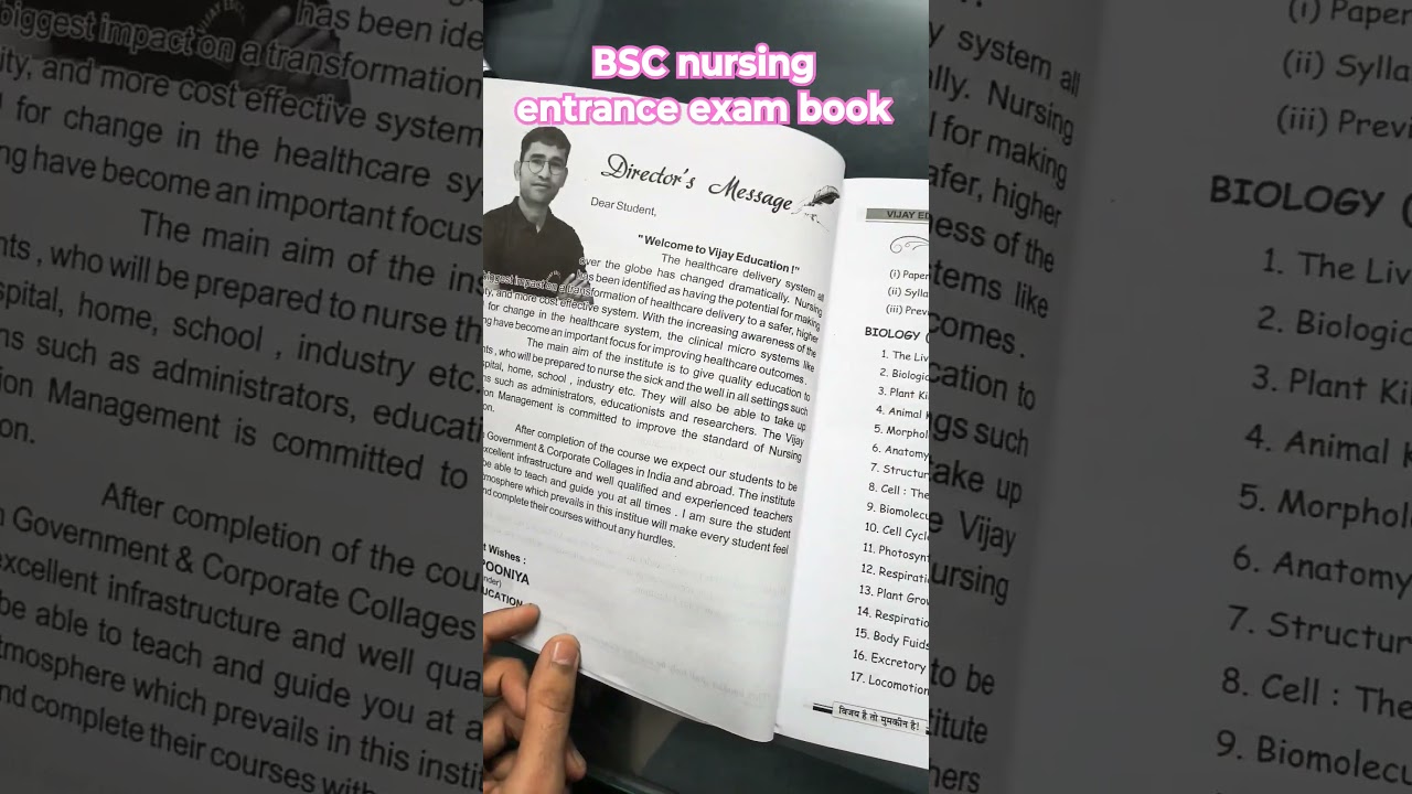 #vijay education # BSC nursing entrance exam book....