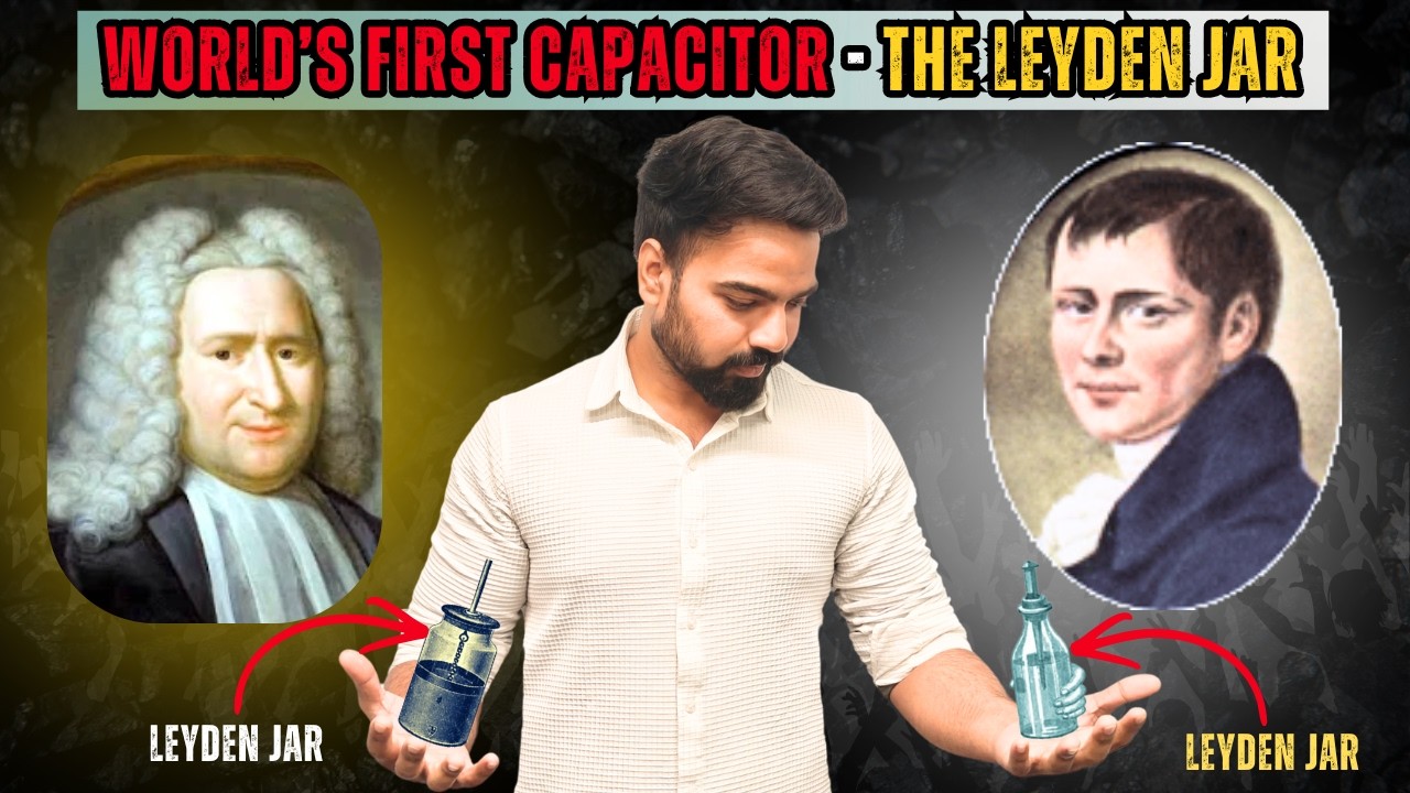 World's first capacitor (Leyden Jar) - Kleist & Musschenbroek