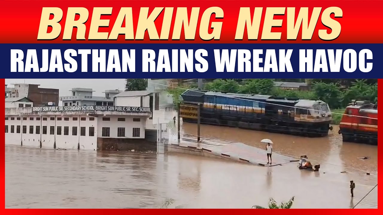 Rajasthan Flooded: Heavy Downpour Triggers Waterlogging | Railway Tracks Submerged | News9