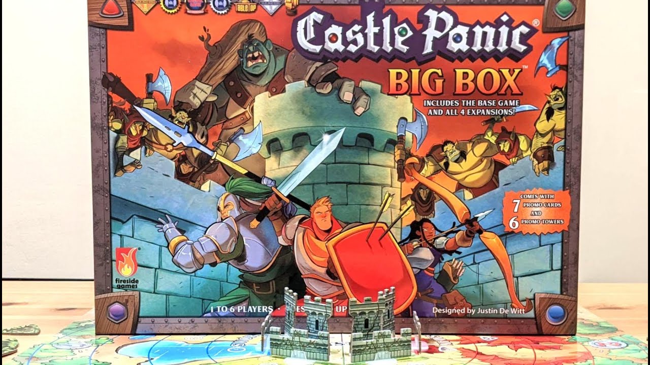 CASTLE PANIC BIG BOX | Full Playthrough | The Wizard's Tower & Engines of War