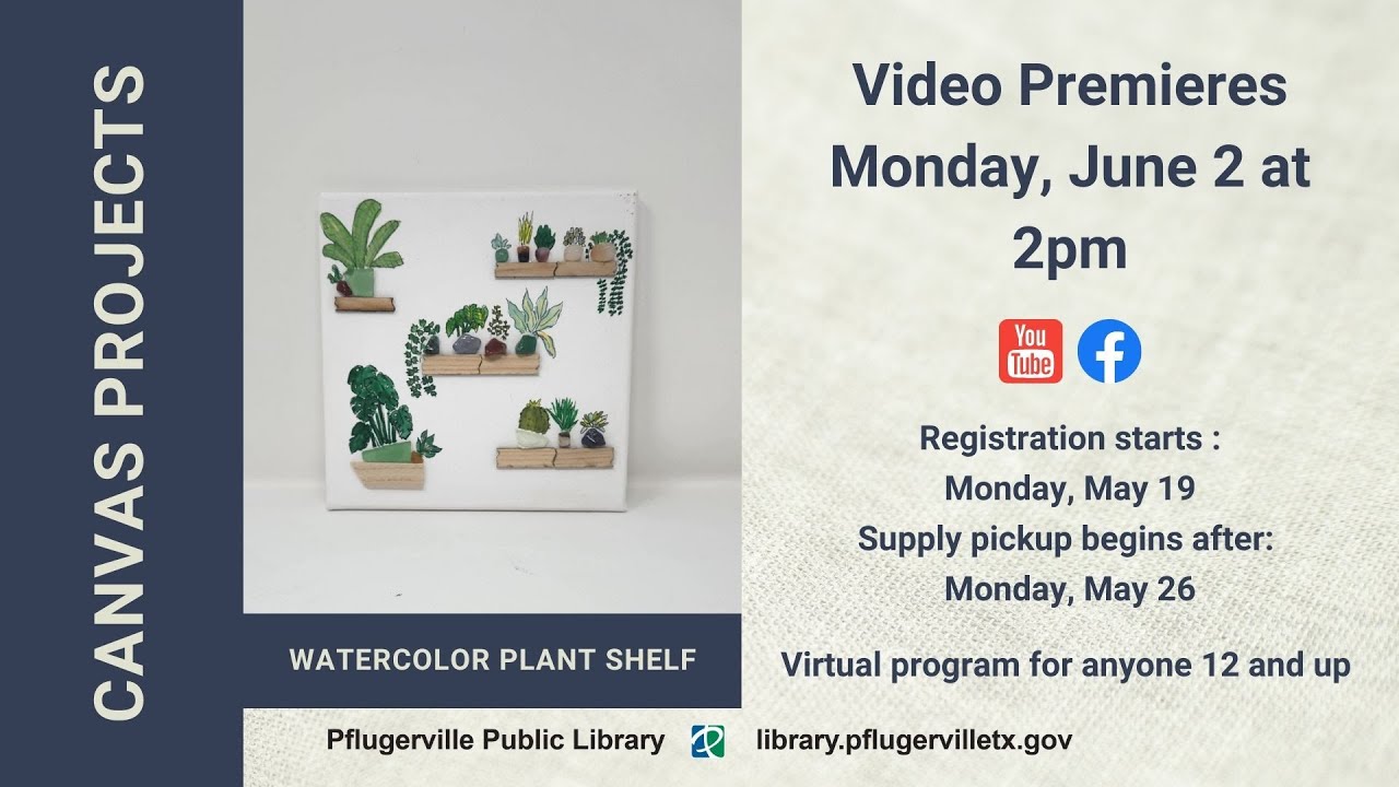Canvas Projects - Watercolor Plant shelf