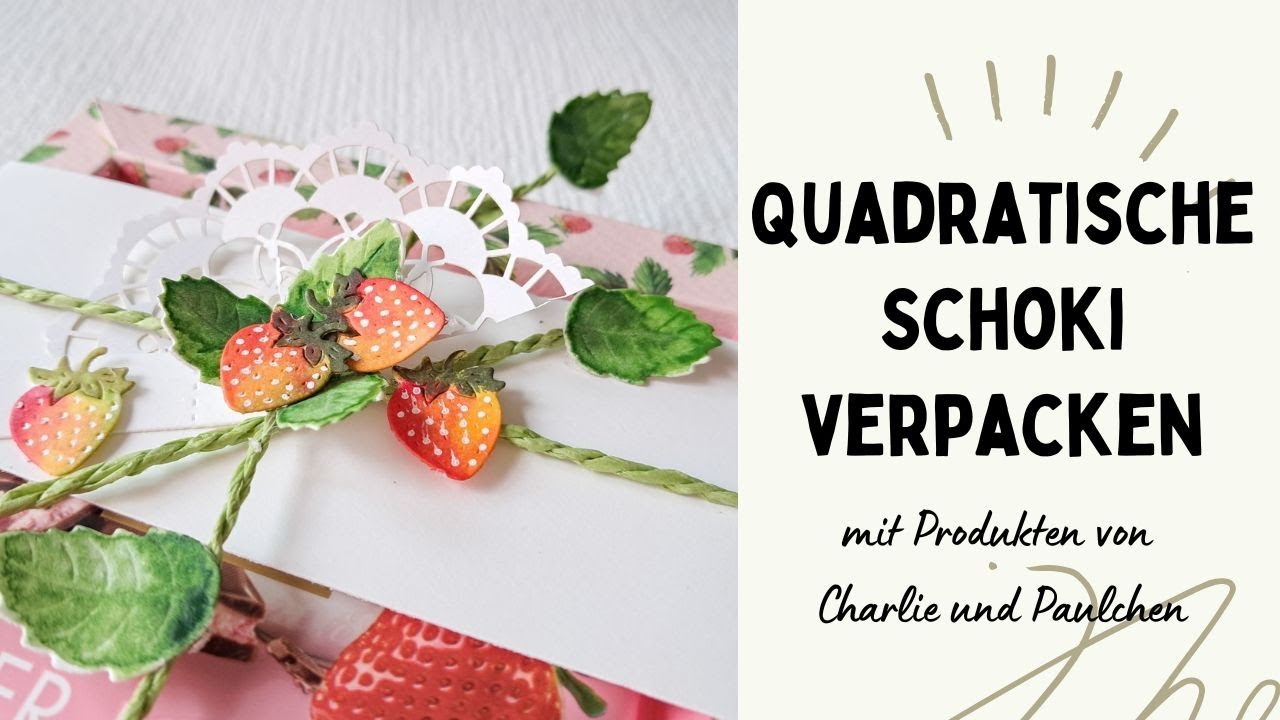 Verpackungsidee für eine quadratische Schoki mit den Stanzen Marmelade von Charlie und Paulchen