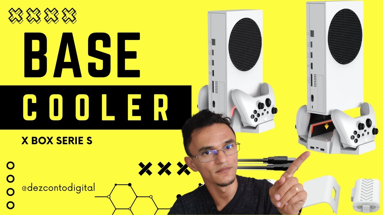 Base Cooler Xbox Series S + Carregador de Bateria para controle