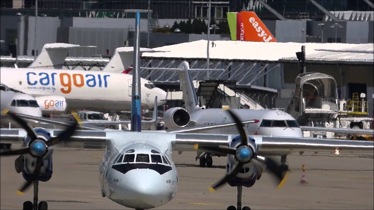 [FullHD] RARE Vulkan Air Antonov AN-26 landing & takeoff at Geneva/GVA/LSGG