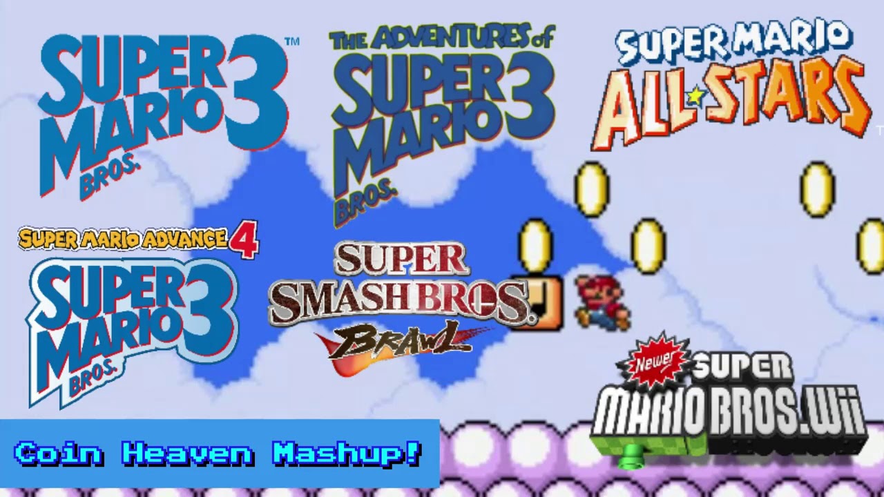 Super Mario Bros. 3: Coin Heaven/World 5 Sky Map ULTIMATE MASHUP (6 songs)