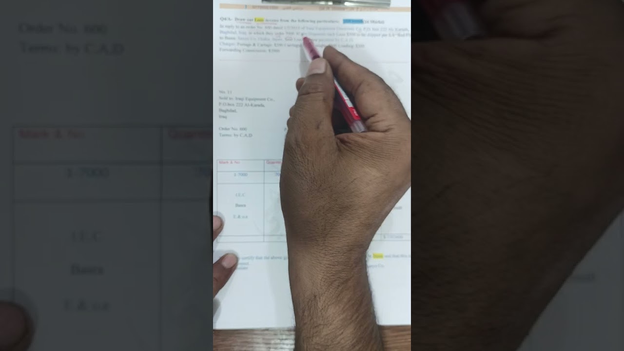 انكليزي تجاري الفاتورة Invoice
