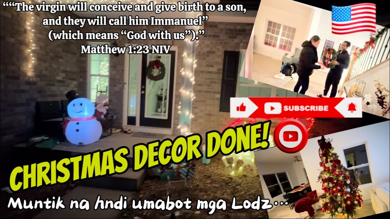 Christmas Decor 1 week in the making | Muntik pa hndi umabot | Buhay Amerika 🇺🇸 |#ThankYouLord 🙏🏾❤️