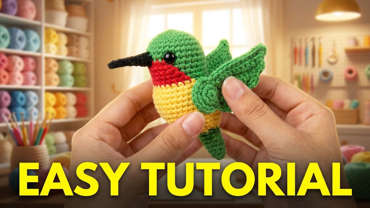 🐦 Tutorial para Crear y Emprender | Cómo hacer un Colibrí AMIGURUMI a Crochet 🐦