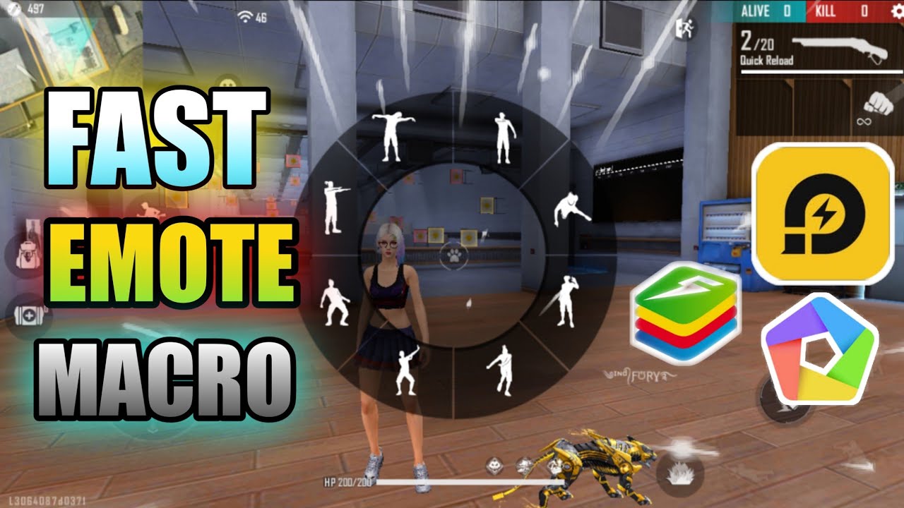 how to do super fast emote in free fire pc || how to use  macro to do emote headshot in ld player