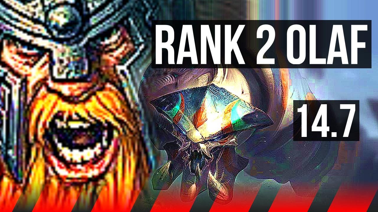 OLAF vs SKARNER (TOP) | Rank 2 Olaf, Legendary, 19/2/8, 6 solo kills, 44k DMG | BR Challenger | 14.7