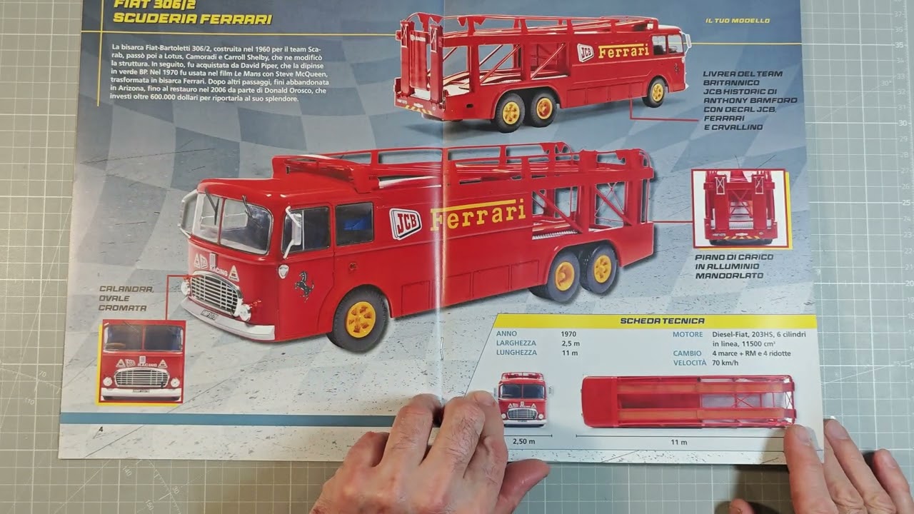Présentations Transporteur de course Fiat 306/2 Bartoletti JCB Ferrari 1/43eme